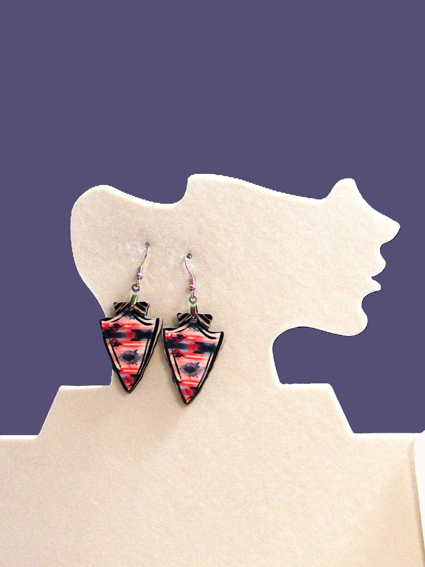 Arrow Head Shaped Sublimated Earrings