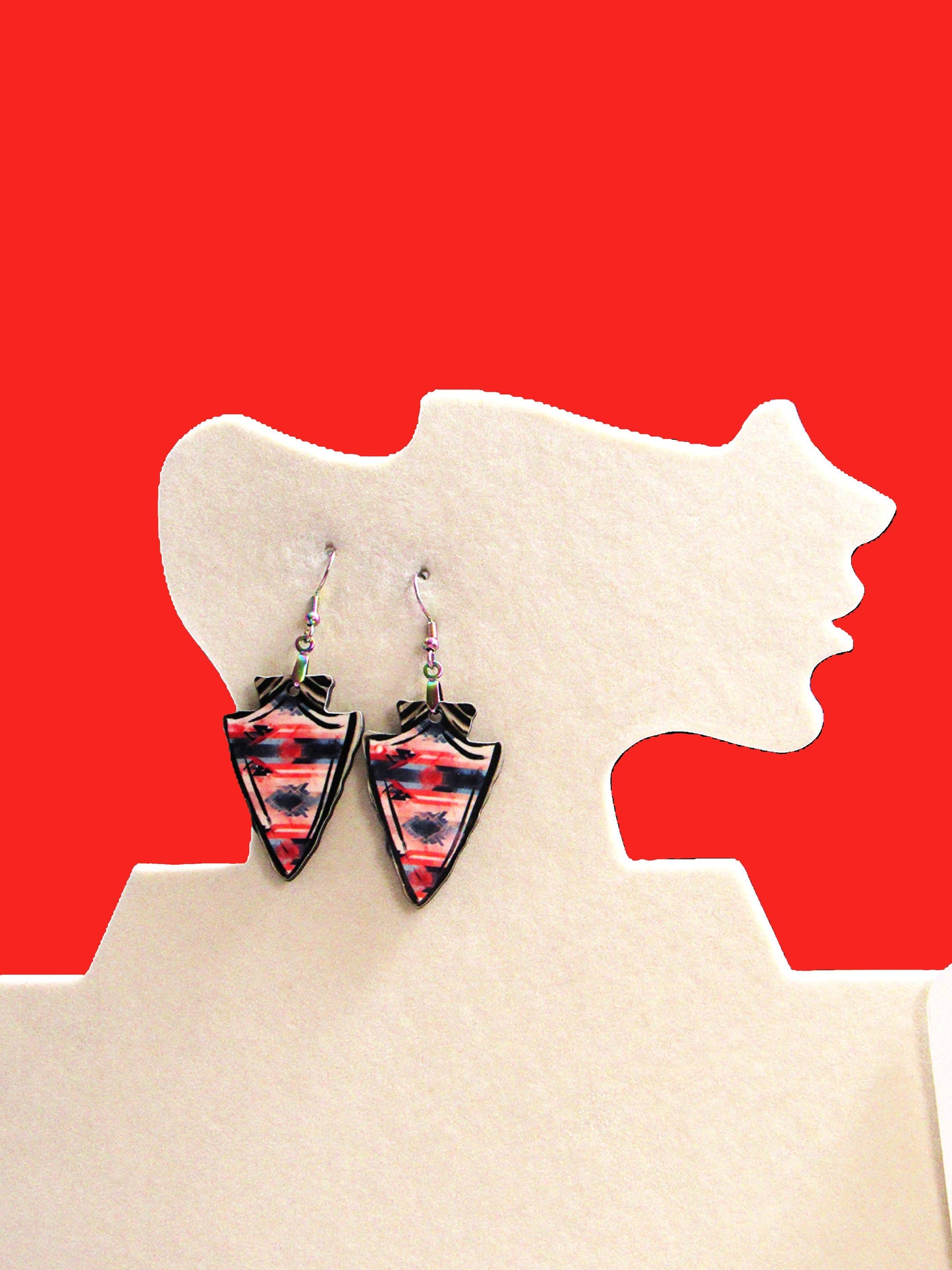 Arrow Head Shaped Sublimated Earrings