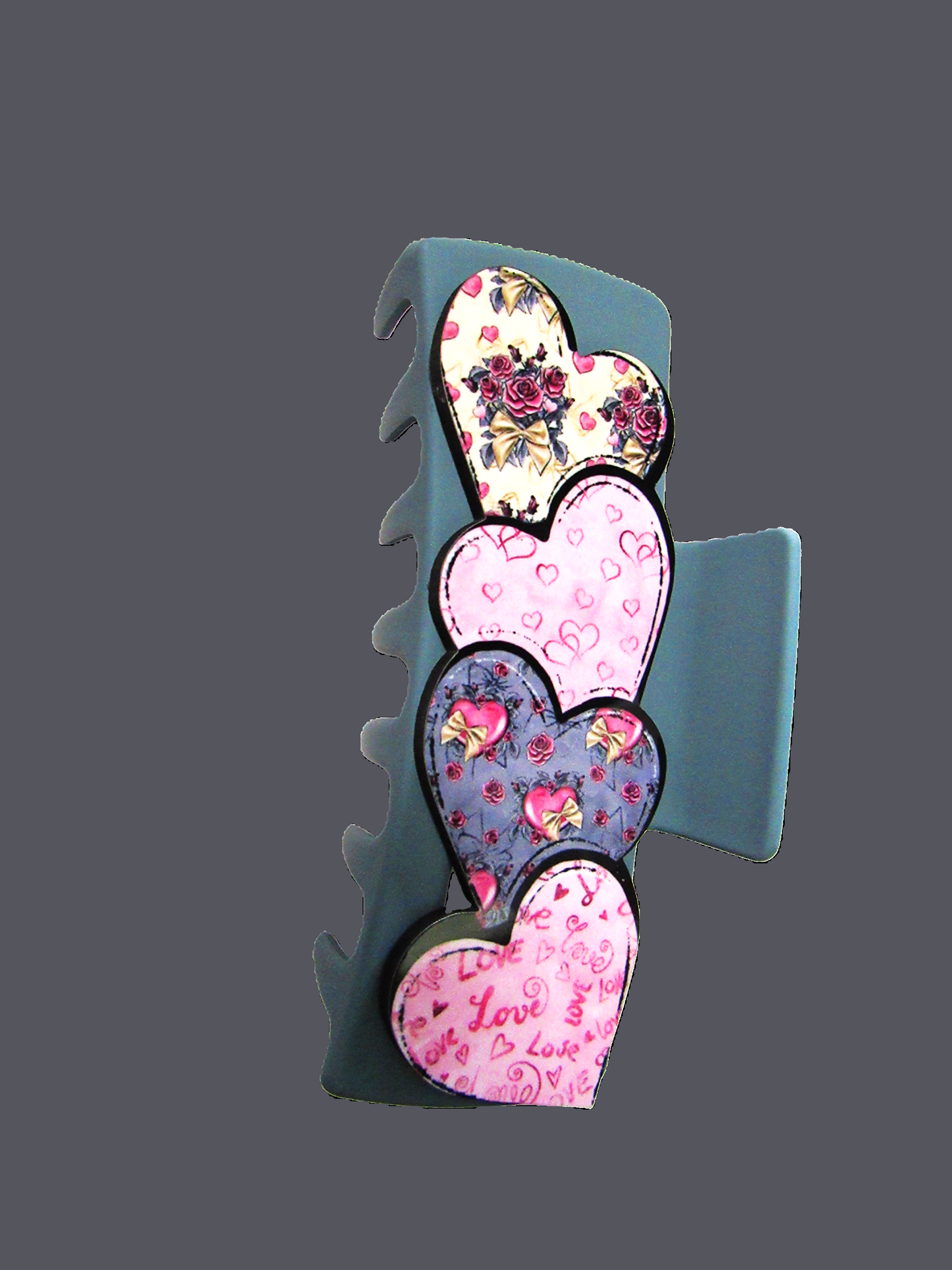 Heart Shaped Sublimated Hair Clip Large