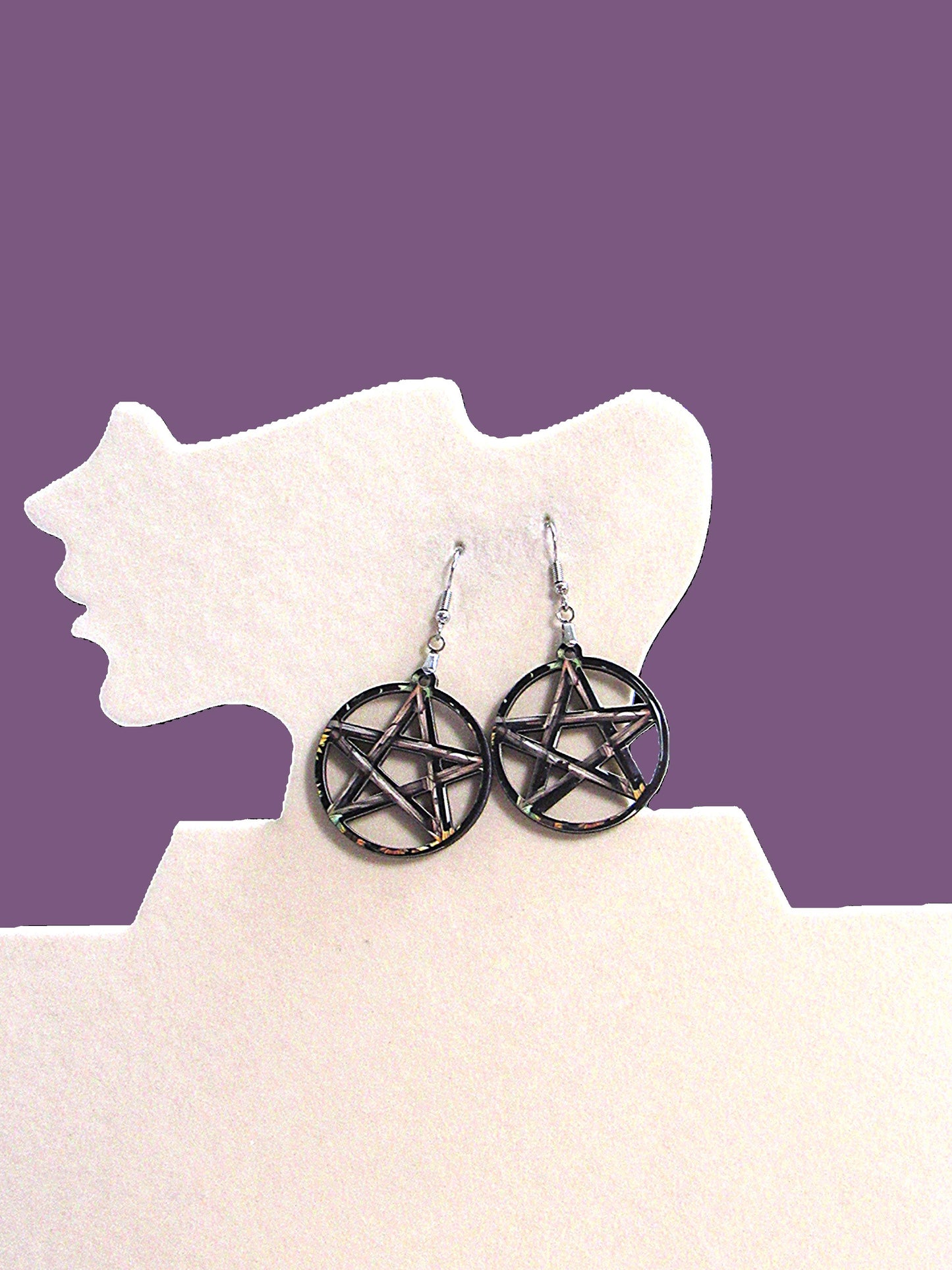 Pentagram Shaped Sublimated Earrings