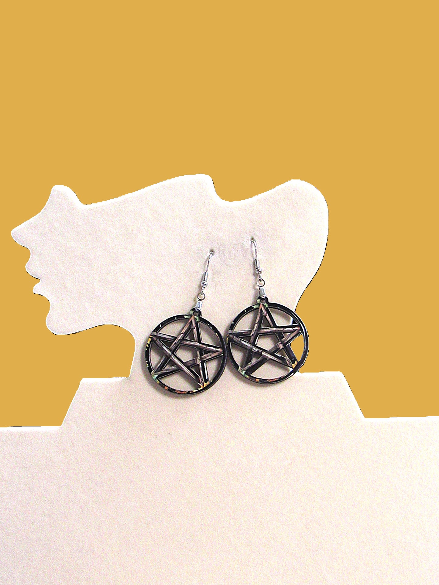 Pentagram Shaped Sublimated Earrings