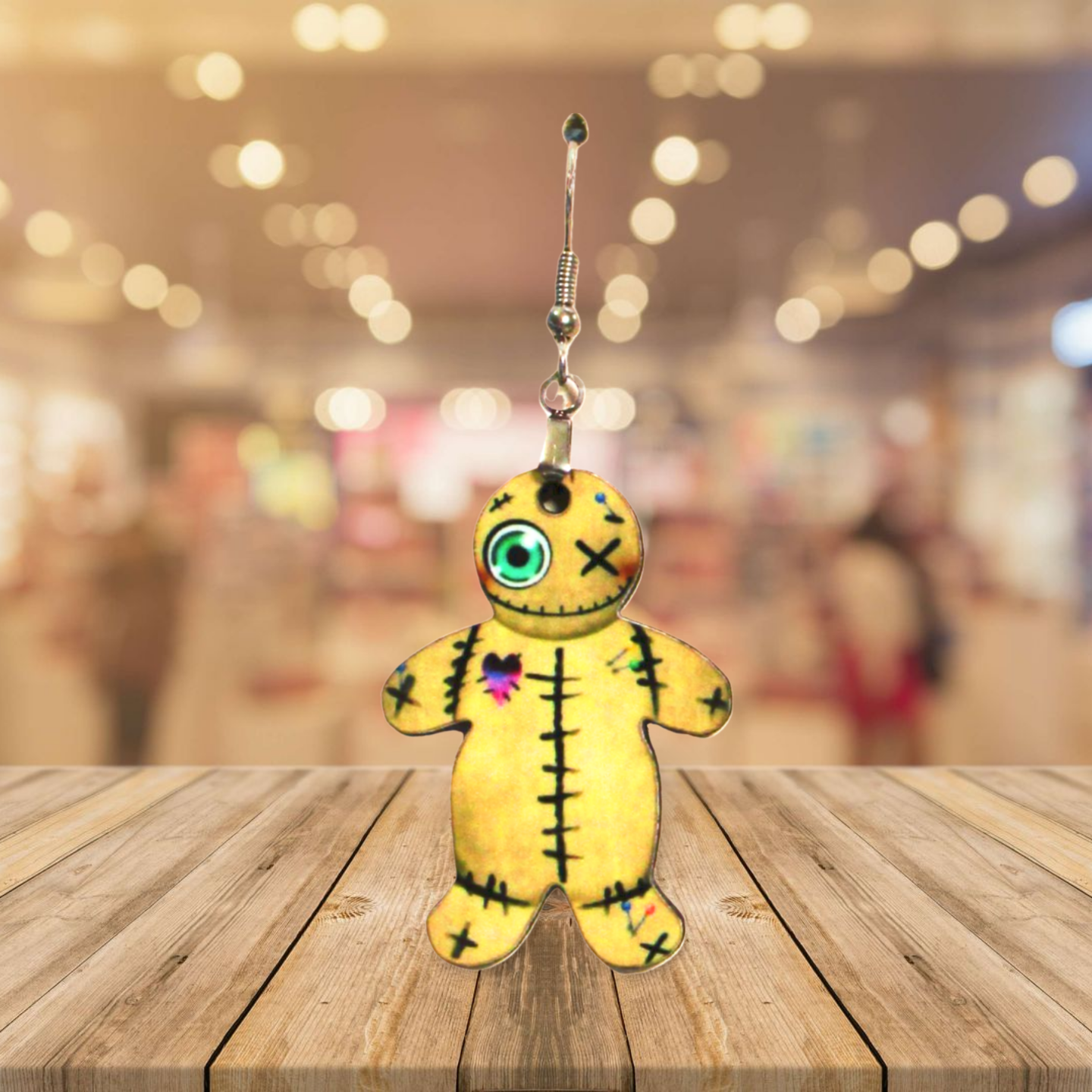 Fluffy Monster Shaped Sublimated Earrings