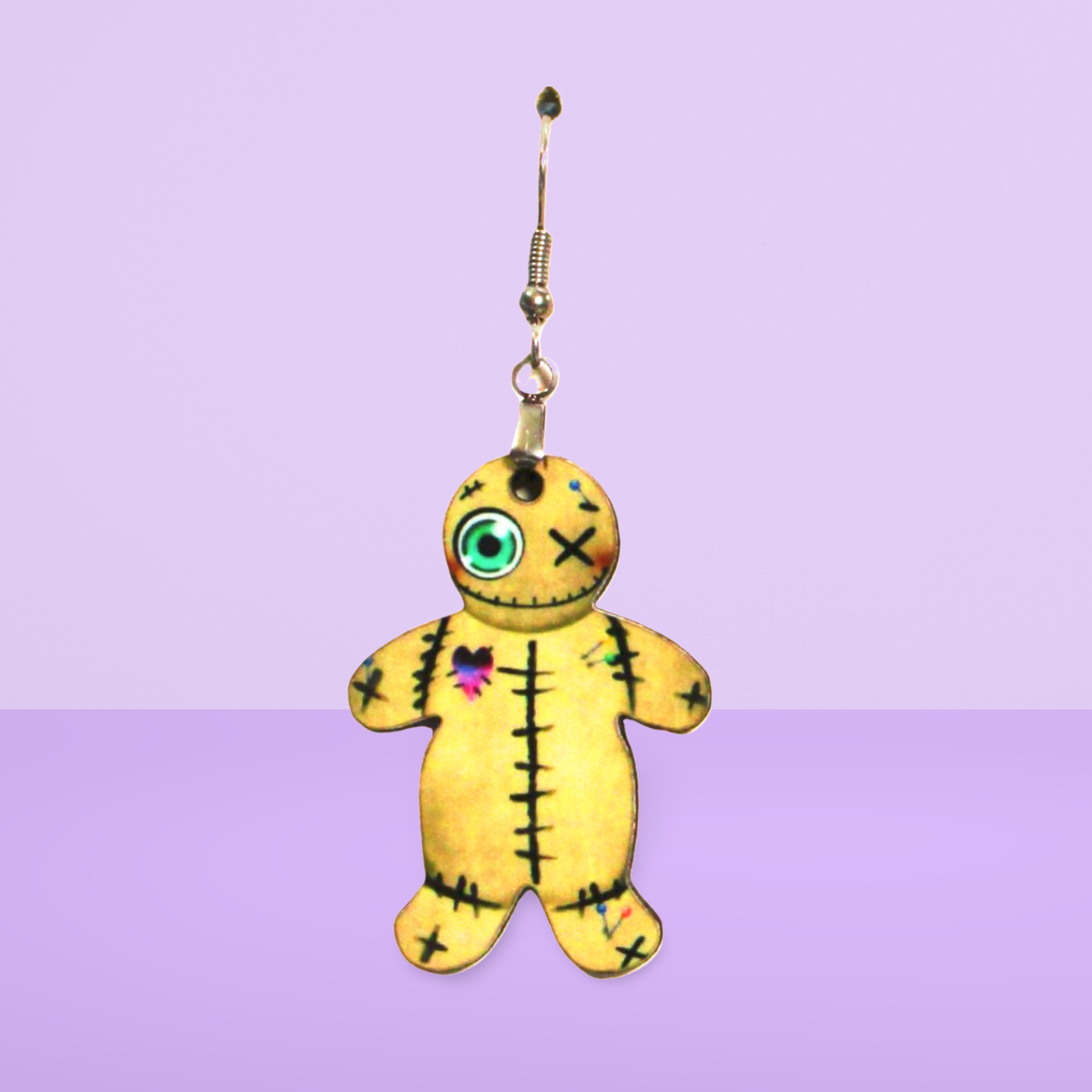 Fluffy Monster Shaped Sublimated Earrings