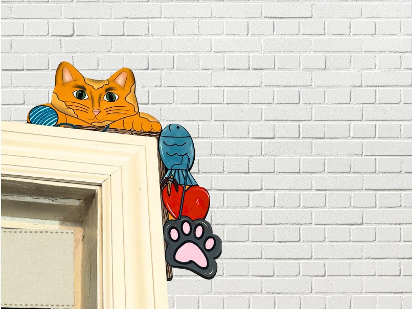 Cat Shaped Sublimated Corner Sitter