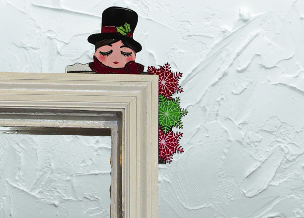 Caroler Shaped Sublimated Corner Sitter