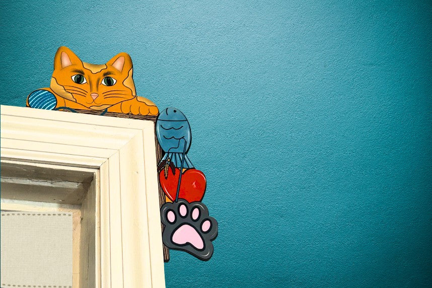 Cat Shaped Sublimated Corner Sitter