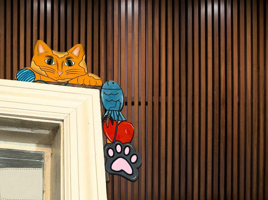 Cat Shaped Sublimated Corner Sitter