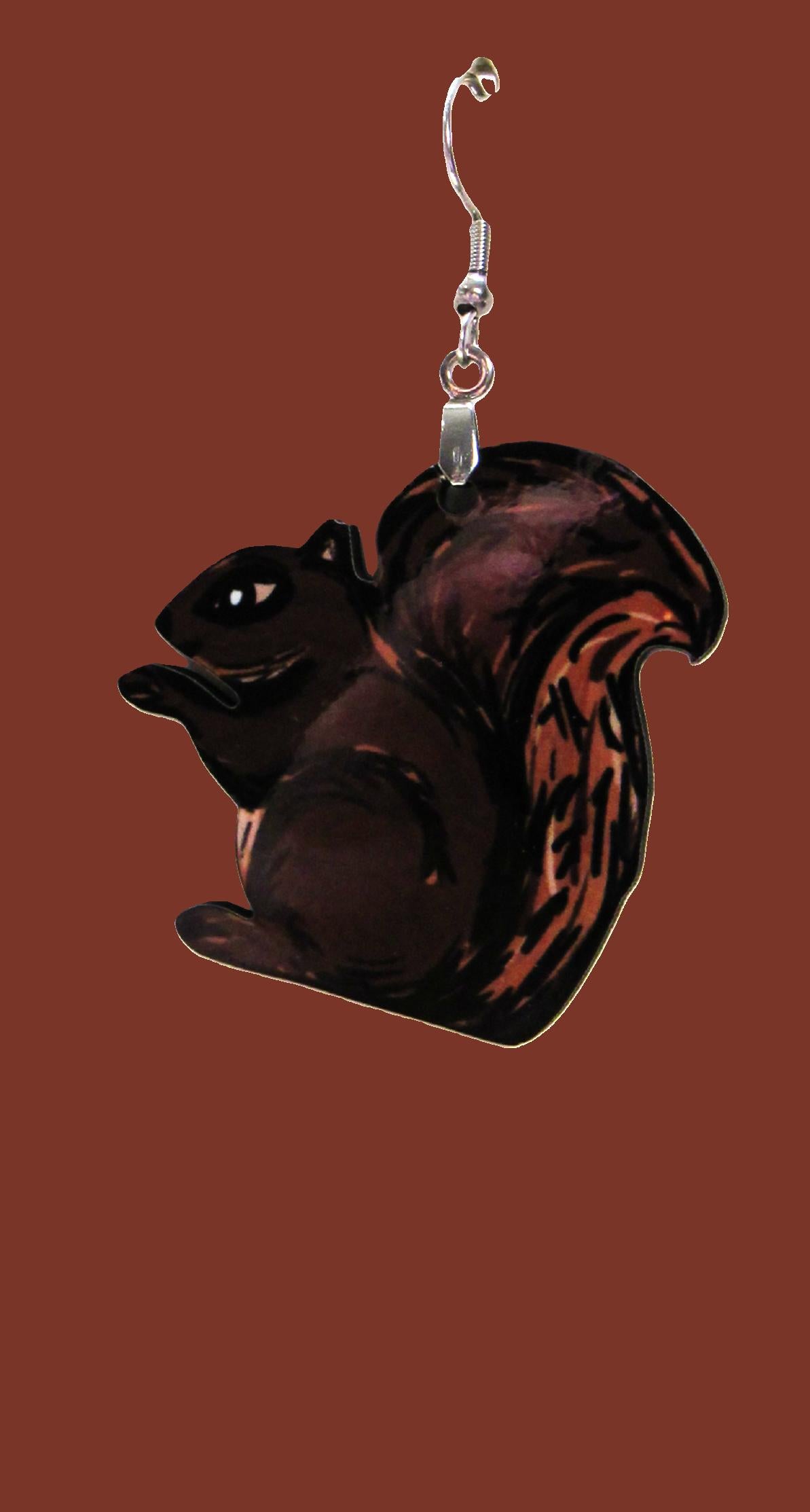 Squirrel Shaped Sublimated Earrings