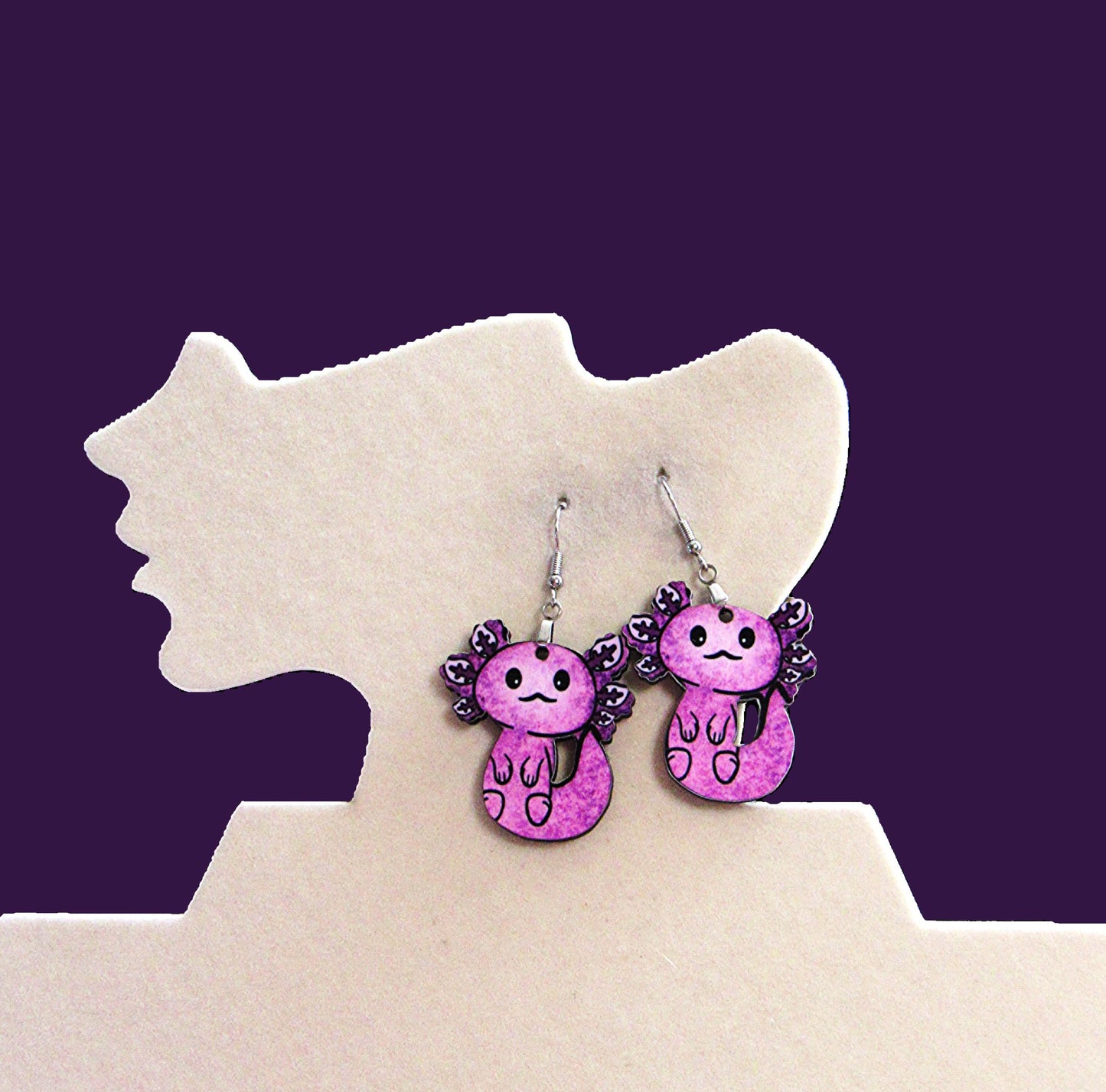 Axoloti Shaped Sublimated Earrings