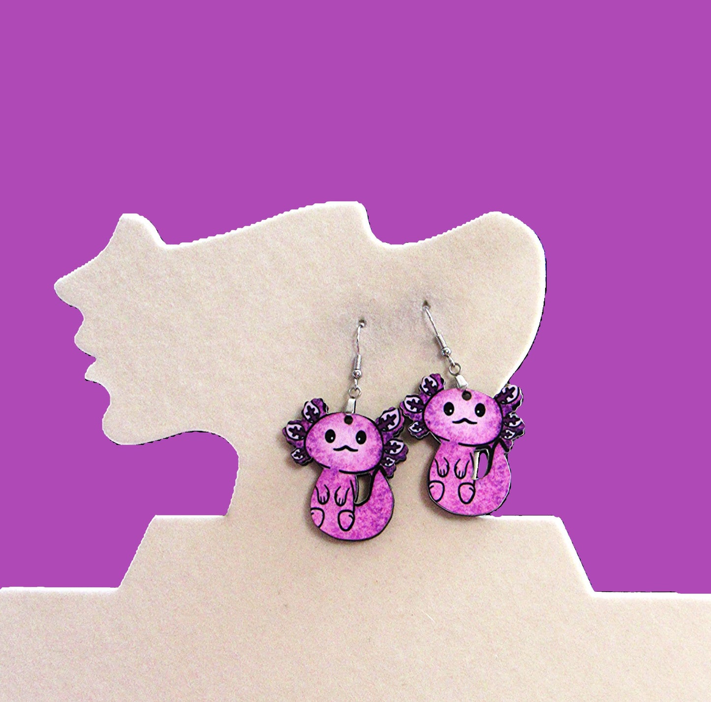 Axoloti Shaped Sublimated Earrings