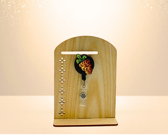 MDF-Wavy Carrot Shaped Sublimated Badge Reel