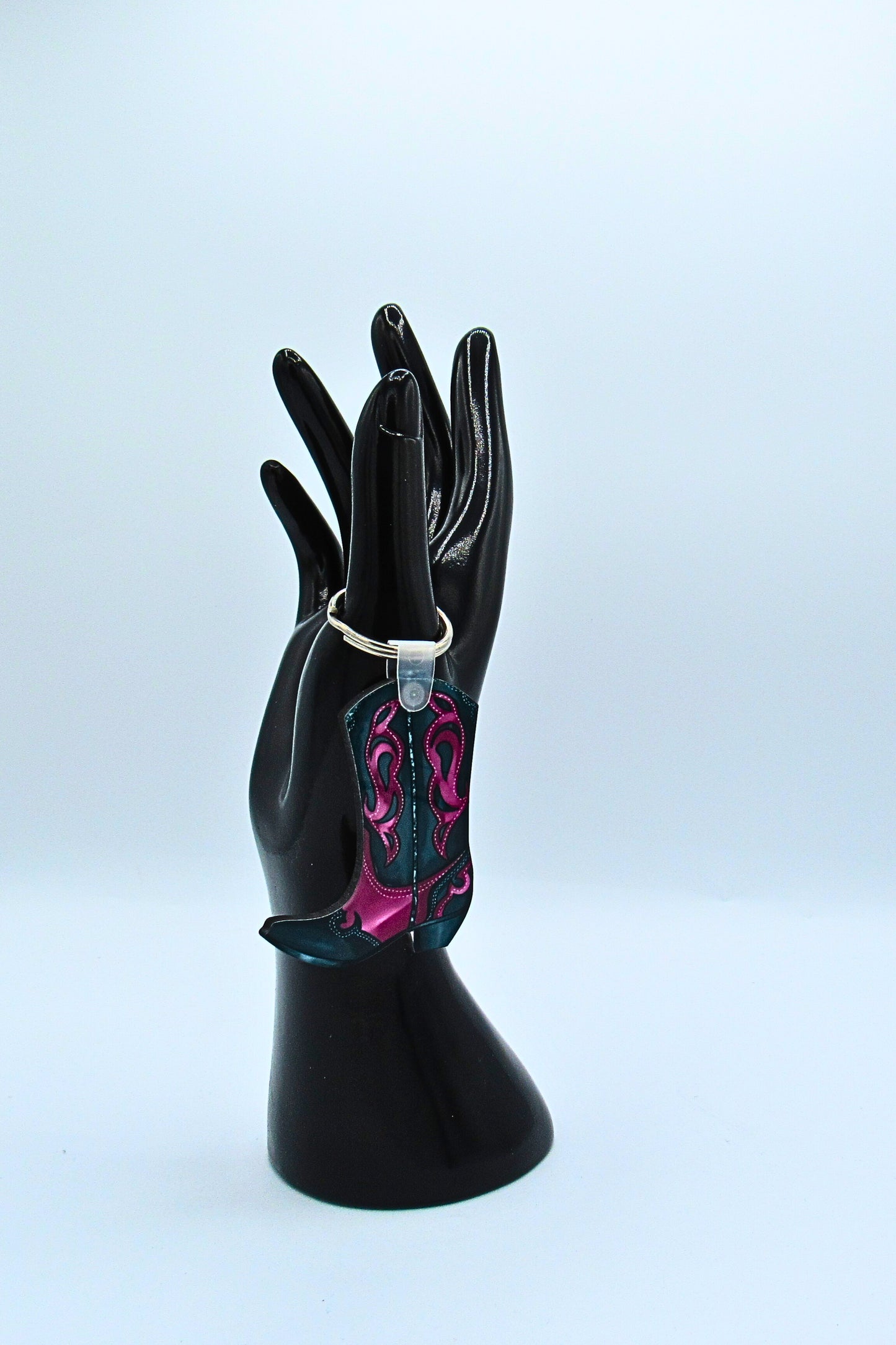 MDF- Cowboy Boot Shaped Sublimated Keychain