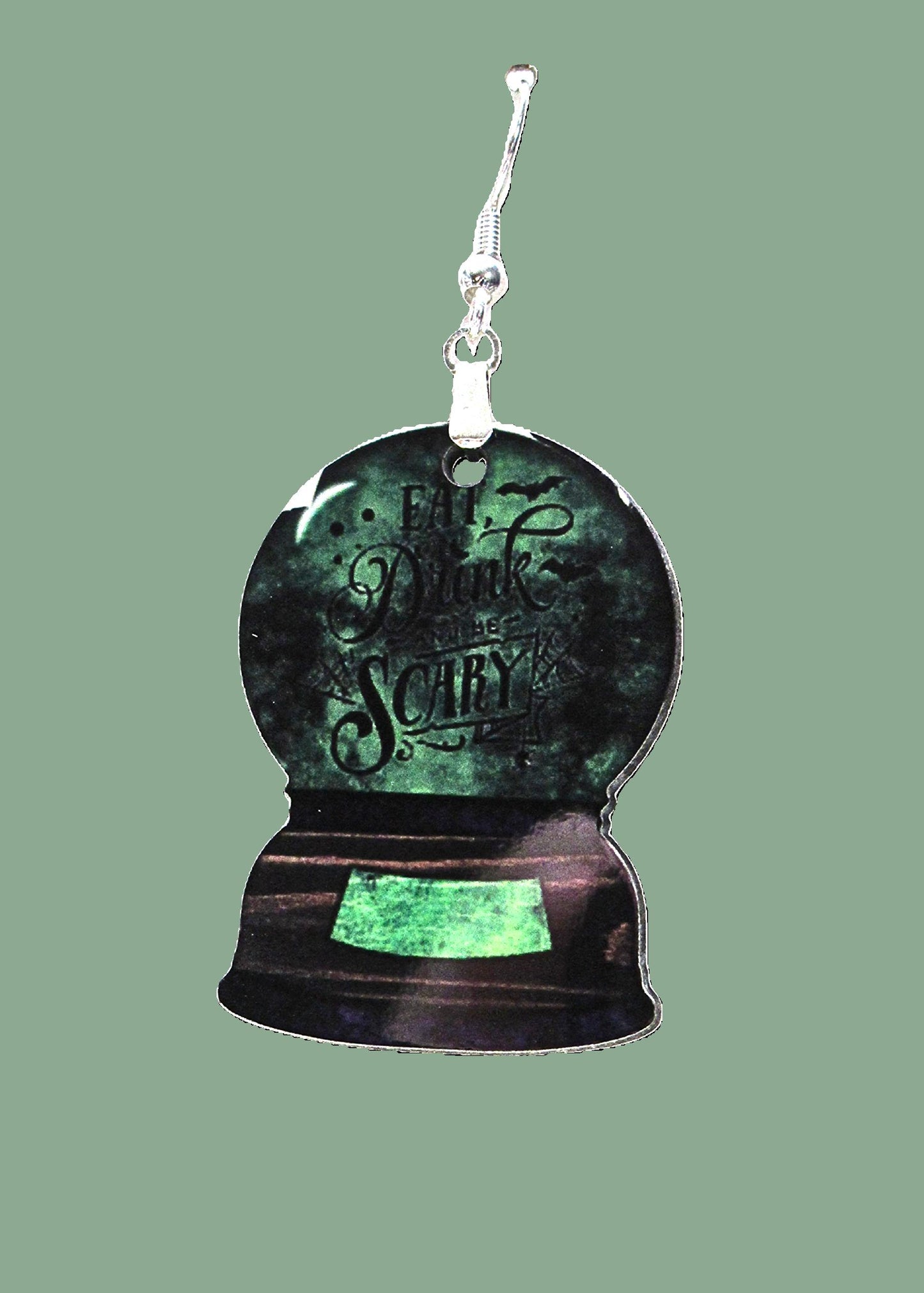 Snow Globe Shaped Sublimated Earrings