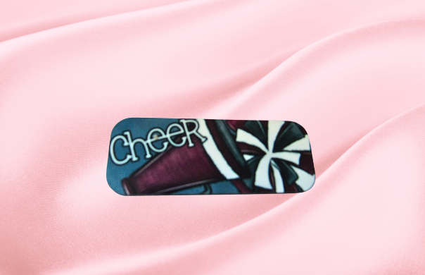 MDF-Rectangle Shaped Sublimated Barrette Cheer