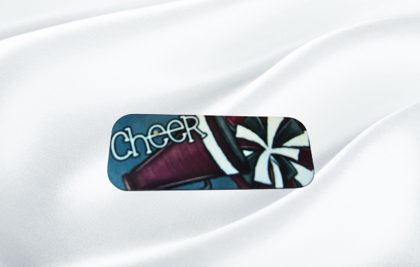 MDF-Rectangle Shaped Sublimated Barrette Cheer