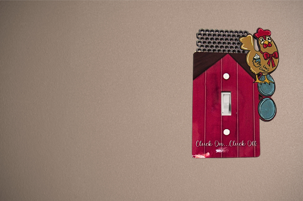 Chicken with wire Shaped Sublimated Light Switch Cover
