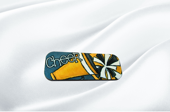 MDF-Rectangle Shaped Sublimated Barrette Cheer