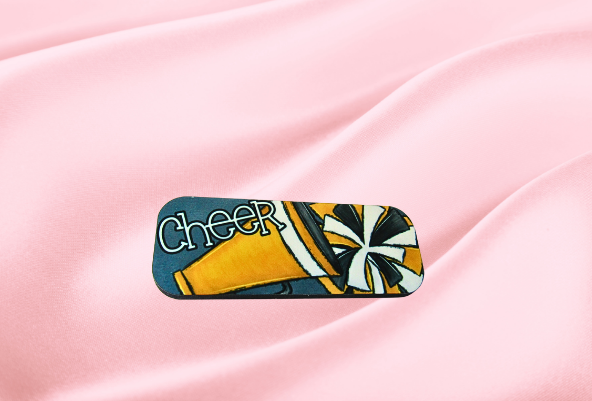 MDF-Rectangle Shaped Sublimated Barrette Cheer