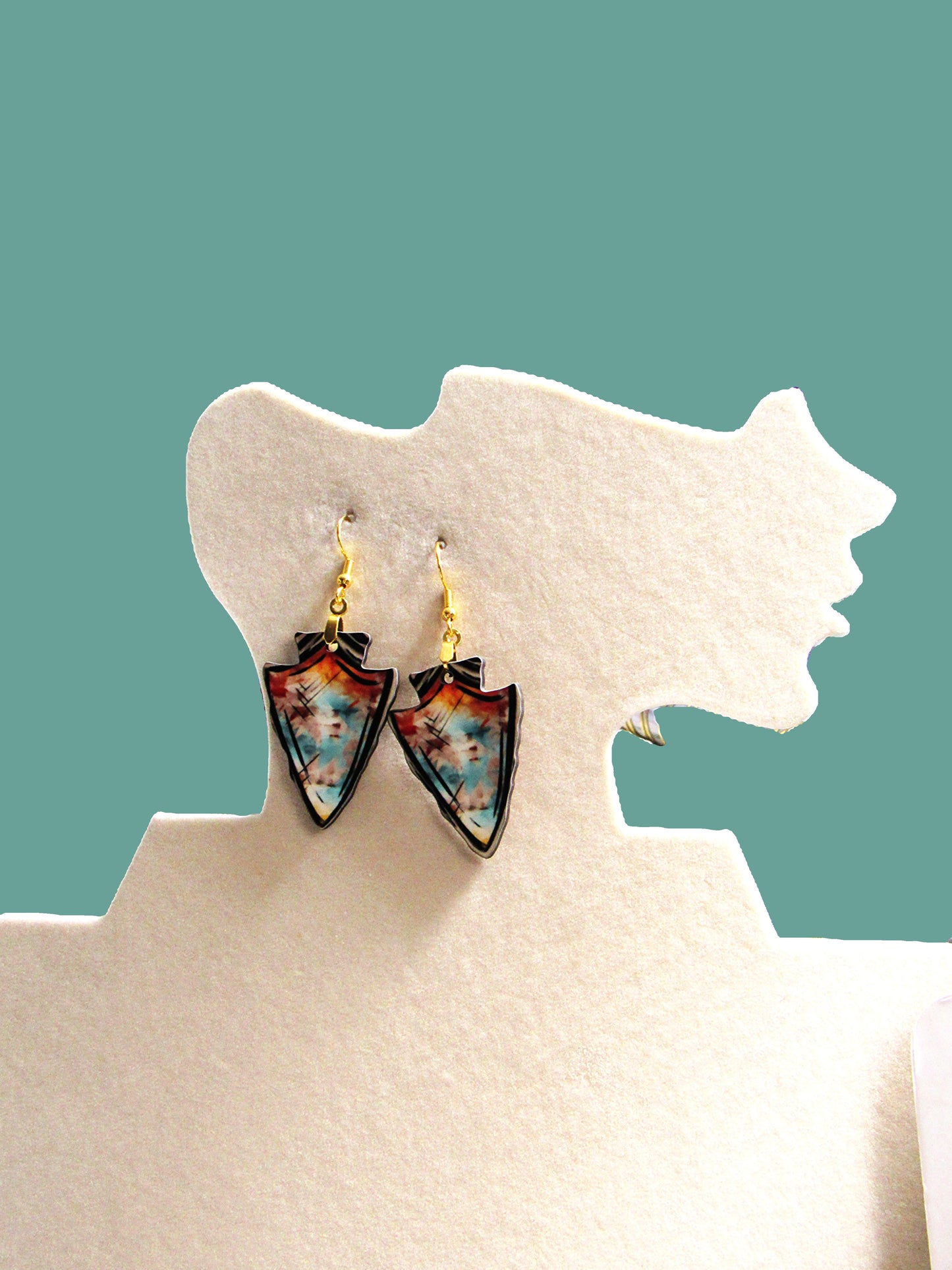 Arrow Head Shaped Sublimated Earrings