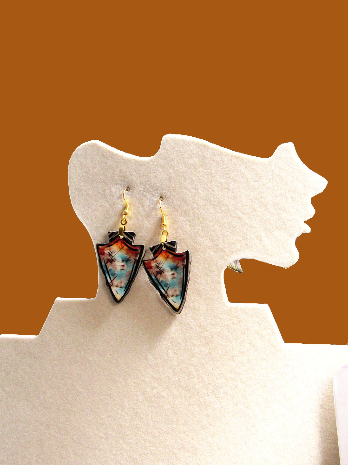 Arrow Head Shaped Sublimated Earrings