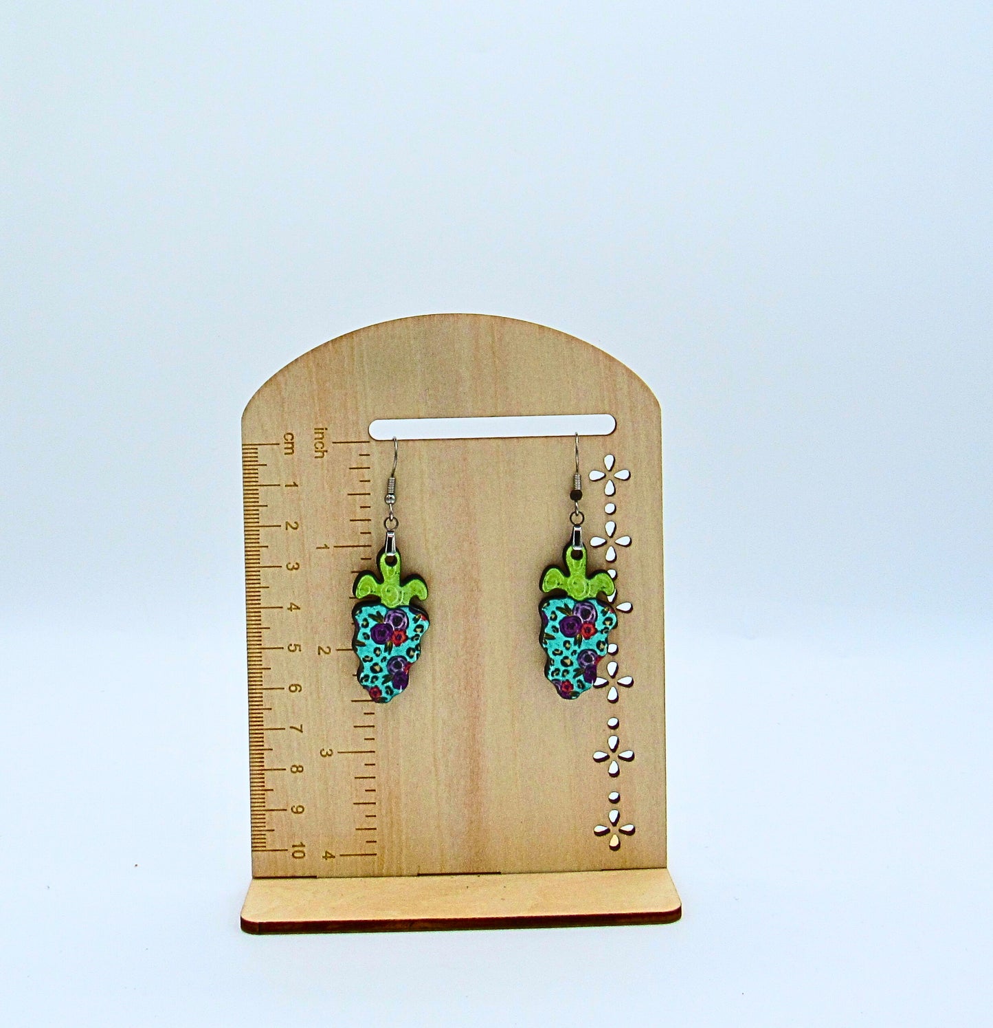 MDF- Wavy Carrot Shaped Sublimated Earrings 1.5 inch