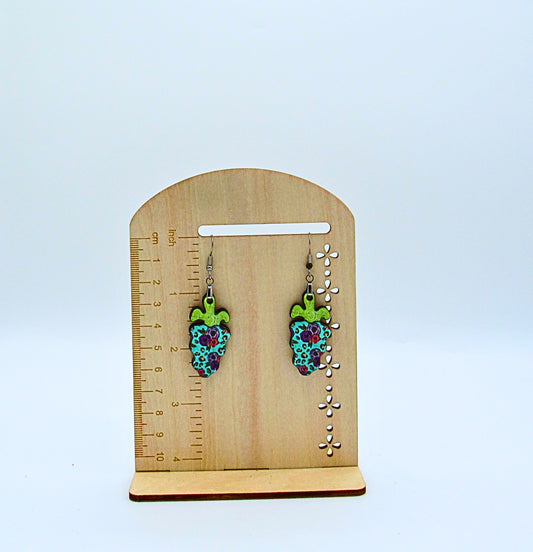 MDF- Wavy Carrot Shaped Sublimated Earrings 1.5 inch