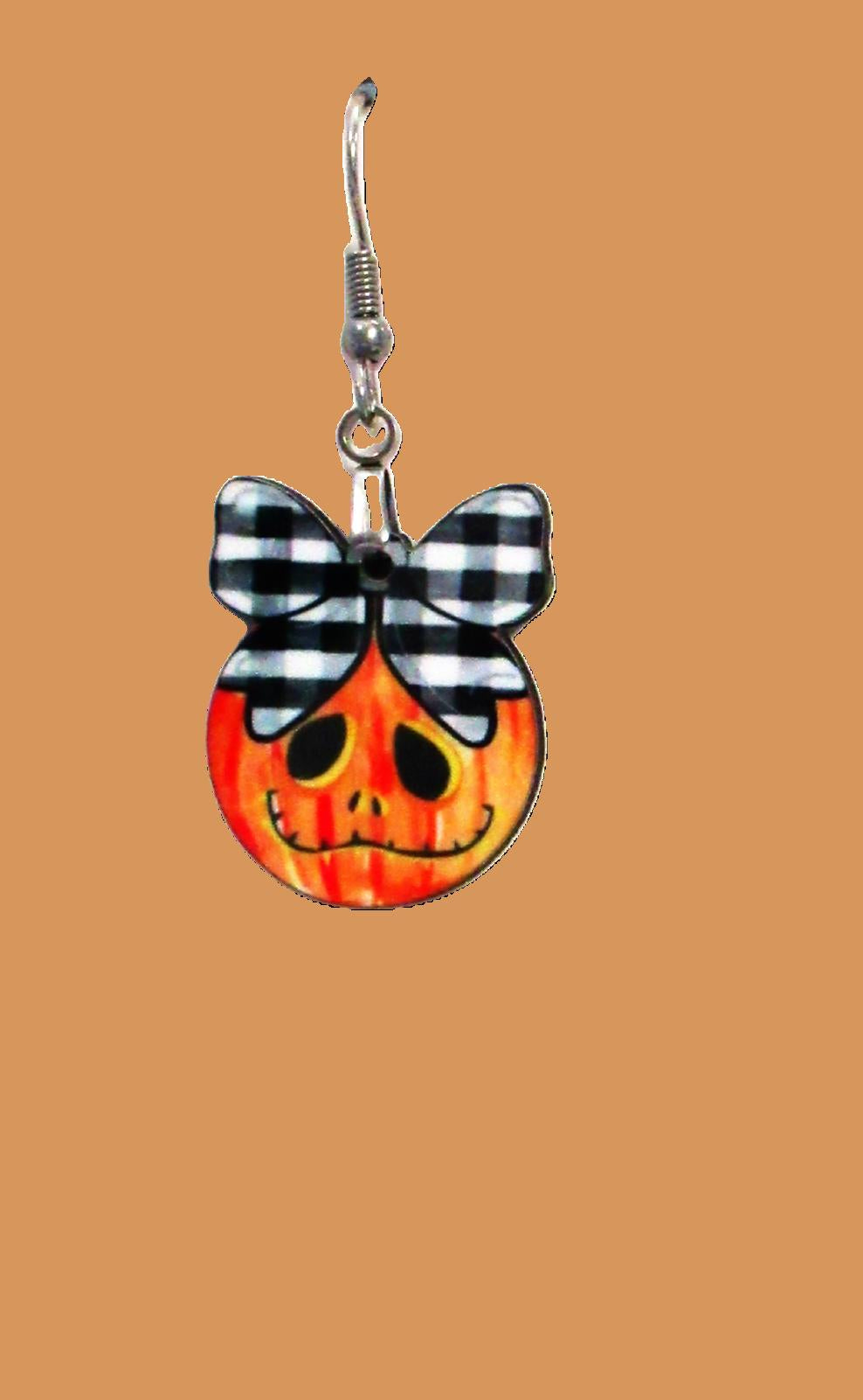 Ball with Bow Shaped Sublimated Earrings
