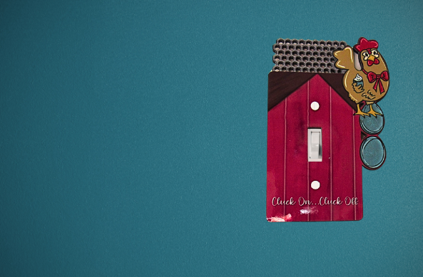 Chicken with wire Shaped Sublimated Light Switch Cover