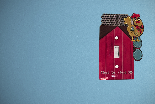 Chicken with wire Shaped Sublimated Light Switch Cover