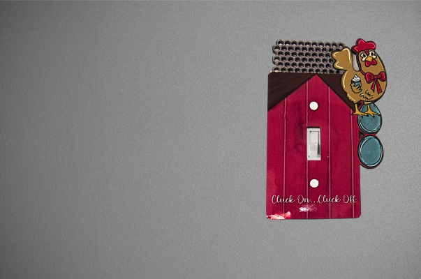 Chicken with wire Shaped Sublimated Light Switch Cover