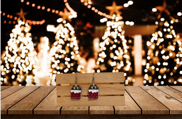 Dog Chimney Shaped Sublimated Earrings