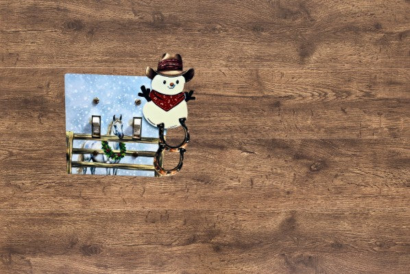 Cowboy Snowman Shaped Sublimated Double Light Switch Plate
