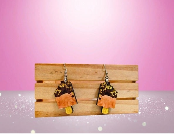 MDF-Popsicle  Shaped Sublimated Earrings 1.5 inch