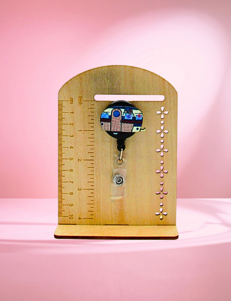 MDF- Camper Shaped Sublimated Badge Reel