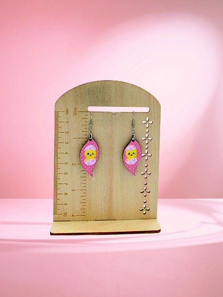 MDF-Swirl Drop Shaped Sublimated Earring 1.5 inch