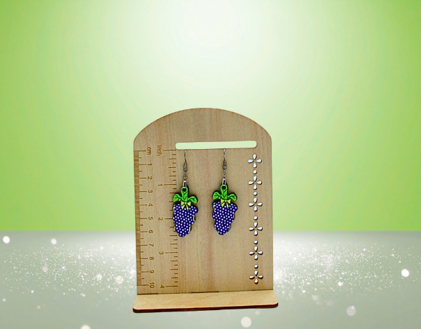 MDF- Wavy Carrot Shaped Sublimated Earrings 1.5 inch
