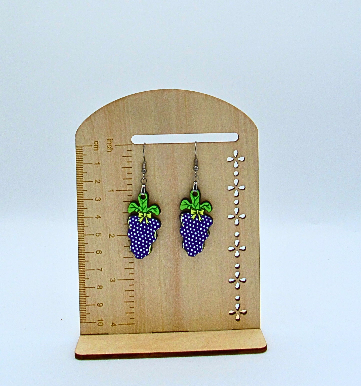 MDF- Wavy Carrot Shaped Sublimated Earrings 1.5 inch