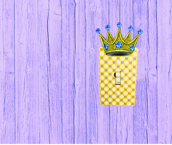MDF- Crown Shaped Sublimated  Switch Plate Cover