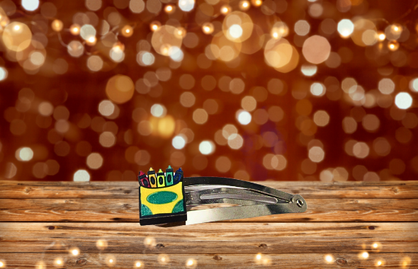 2 Inch Snap Metal Hair Barrette with MDF Sublimated Center