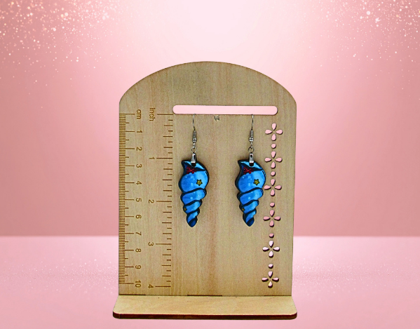 MDF- Tulip Shell Shaped Sublimated Earrings 1.5 inch