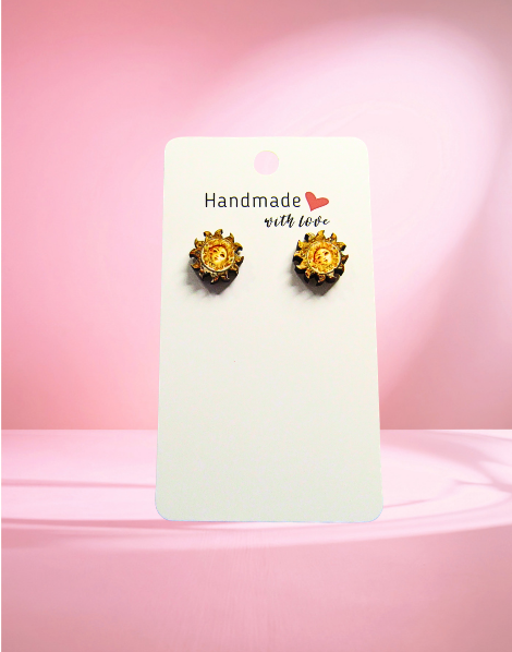 MDF-Sun Shaped Sublimated Stud Earrings (Celestial)