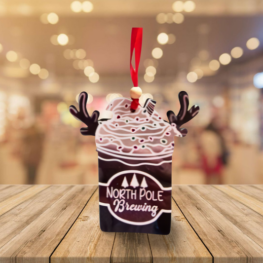 Reindeer Cup Sublimated Ornament
