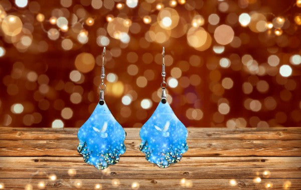 Fancy Teardrop Shaped Sublimated Earrings