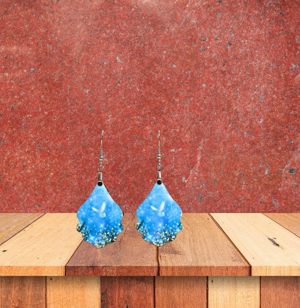 Fancy Teardrop Shaped Sublimated Earrings
