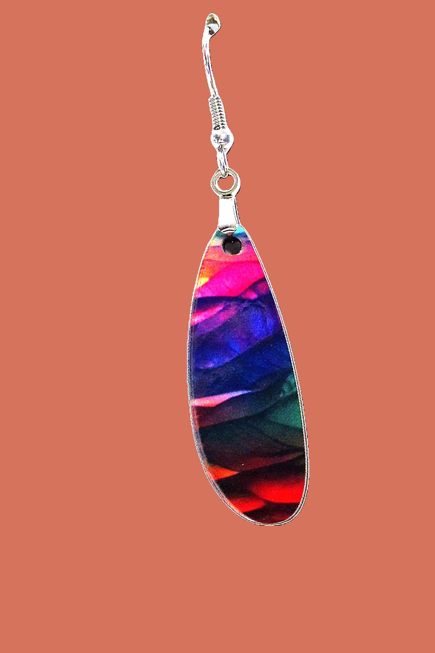 Boho Oval Bar Shaped Sublimated Earrings