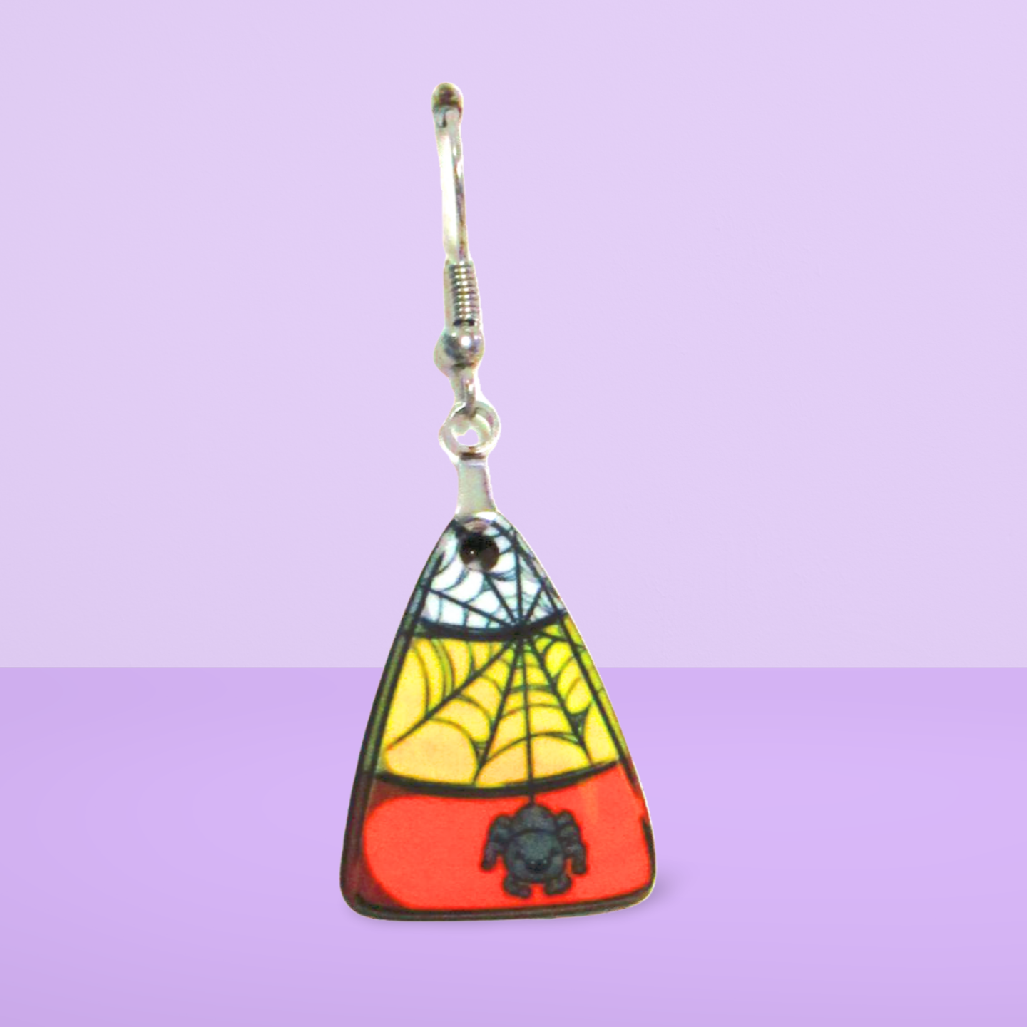 Candy Corn Shaped Sublimated Earrings