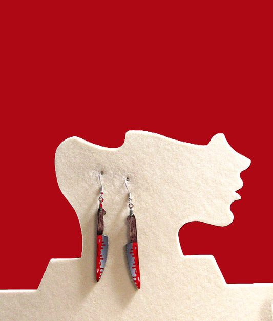 Knife Shaped Sublimated Earrings 1.5 inch