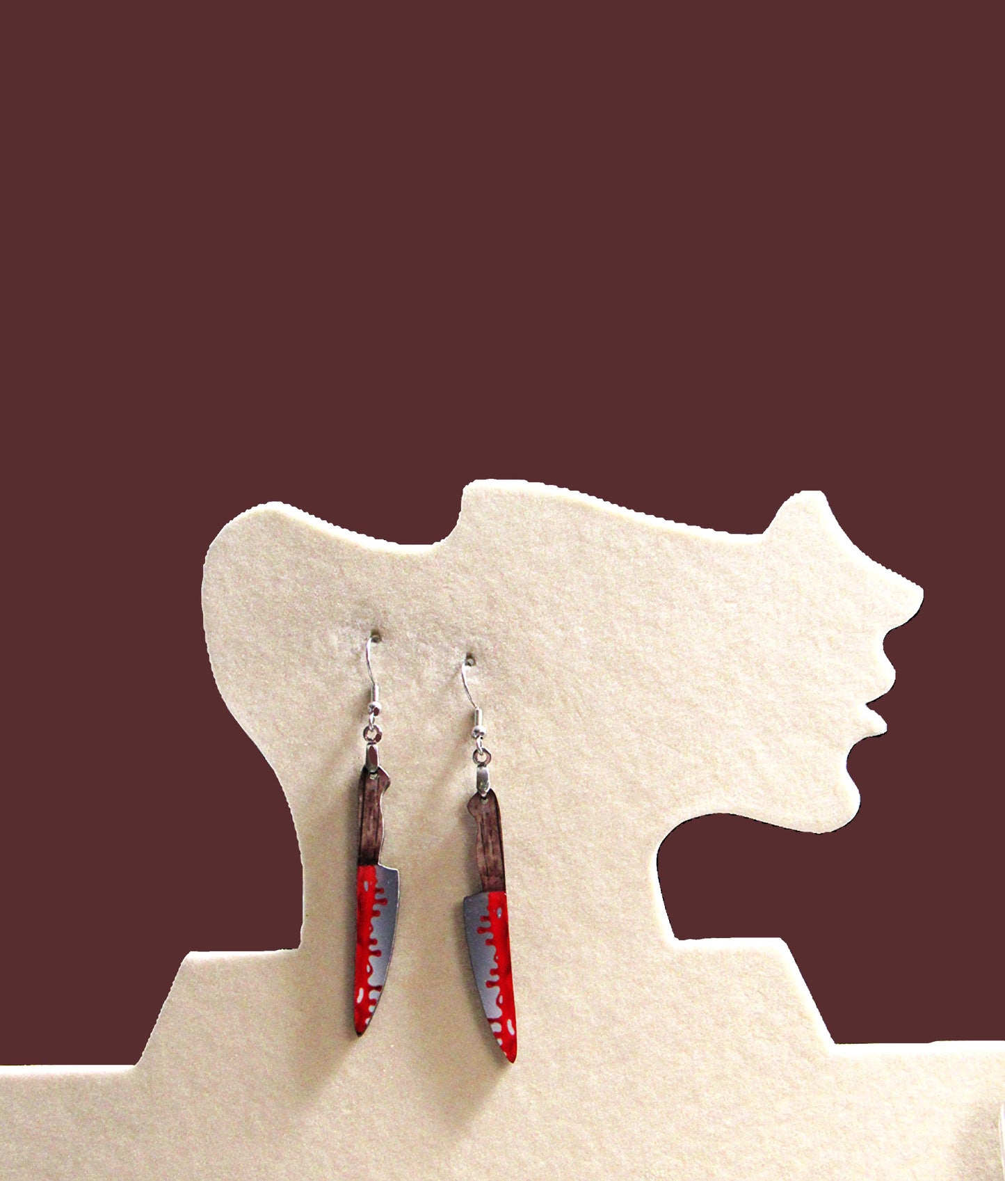 Knife Shaped Sublimated Earrings 1.5 inch