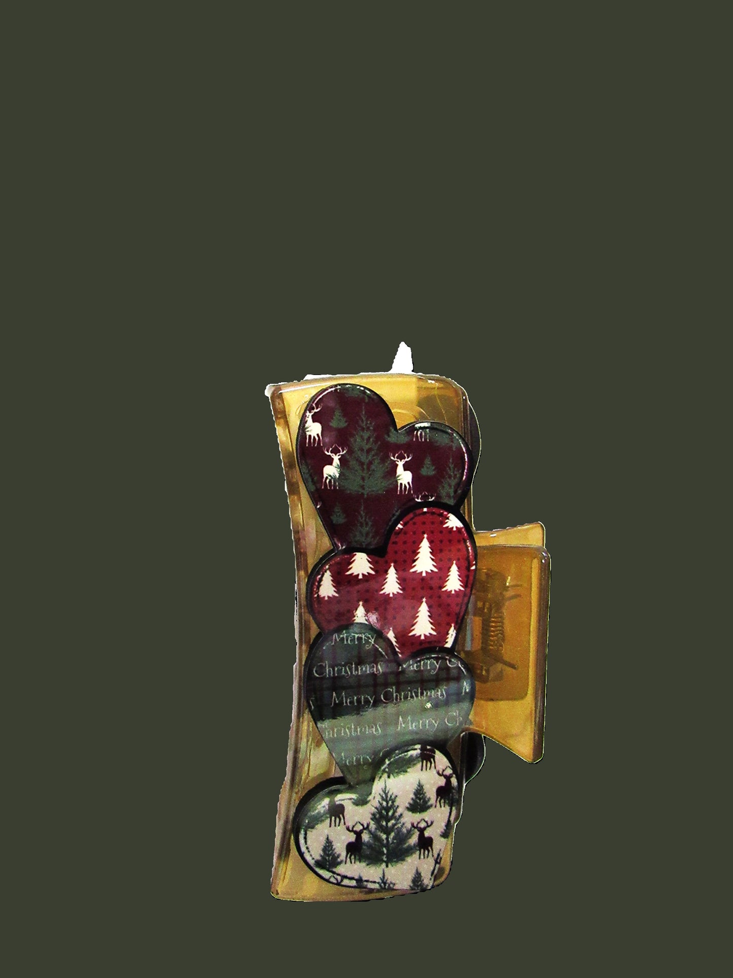 Heart Shaped Sublimated Hair Clip Large