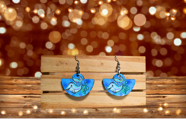 MDF-Boho Rounded Sublimated Earrings 1.5 inch